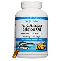 Natural Factors 네추럴팩터스 알레스카 연어오일 오메가3 180소프트젤