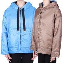 막스마라 큐브 23SS 여성 그린박스 리버시블 후드자켓 블루 GREENBOX 098