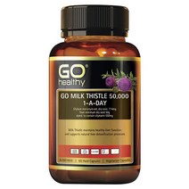 GO Healthy Milk Thistle 50000mg 1-A-Day 60 Vege Capsules, 60캡슐, 1병