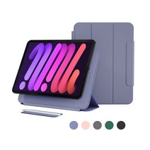 케이안 아이패드 미니6 8.3인치 애플펜슬 스마트커버 폴리오 케이스, 라벤더