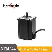 65mm 높은 토크 6A 1.8 Deg. 스테퍼 모터 NEMA 34 CNC 3D 프린터 조각 밀링 머신 용 스텝, 01 9.5mm