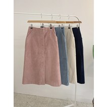 허니제이 / 라펜 골덴 코튜로이 뒷밴딩 H라인 스커트(4color)