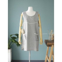 돌봄센터 도우미 입기편한 린넨앞치마 미용 카페앞치마 예쁜, 베이지