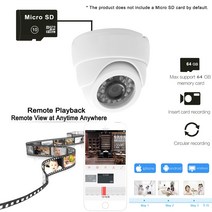 가정용cctv 스마트폰cctv 카메라 와이파이 1080 960 720 감시 비디오 보안 무선 실내 유선 적외선, 04 720P With Adapter_03 6mm