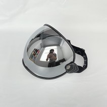 오토바이 바이크 오픈페이스 헬멧 클래식 레트로 버블쉴드 헬멧 고글, L01-실버