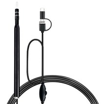 스프링귀이개 귀지제거 귀청소도구 USB 비주얼 귀지 청소 내시경 스푼 5.5mm 미니 보어스코프 안드로이드, 한개옵션0