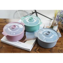 계란찜 스프 전자레인지 데우기 실리콘찜기 찜그릇 1인용 렌지용기 냄비 자취, 1개, 대 민트