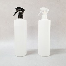생활만 투명 분무기 스프레이 젤 펌프 휴대용 용기, 1개, 슬림원형 500ml + 블랙분무기