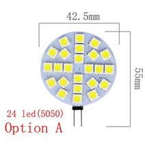 LED 전등 교체 방등 형광등 기판 거실등 G4 소켓 5050 SMD Led 전구 DC 12V 할로겐 바이 핀 램프 전구 1.2W 1.8W 2.4W 4.8W 따뜻한 차가운 조명, 01 24개의 LED, 02 웜 화이트 3000K_02 10개 패키지