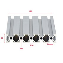 어닝레일 2040 3030 알루미늄 프로파일 100 350 400 450 500 550 600 mm 선형 레일 압출 CNC 3D 프린터 부, 05 20100_12 650mm