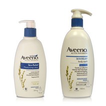 아비노 스킨릴리프 모이스춰라이징 로션 354ml + 바디워시 532ml 세트, 1세트
