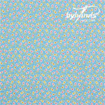 바이핸즈 면20수 피드색 꽃무늬 패브릭 퀼트 원단 - 1/2yd, 20.튤립-라이트블루