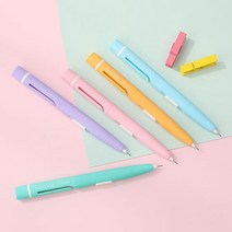 일정 파스텔 컬러 심플 사이드 노크 샤프 0.5mm, 랜덤발송