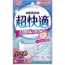 일본직발송 6. (일제 대응) 초쾌적 마스크 타입 실크 배합 작은 7매입(unicharm) B014IDNU60