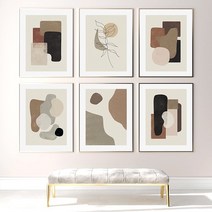 미니멀리즘 모던아트 추상화 그림 액자 6종 6호(41x32cm), 1번/캔버스액자(옆면연장)