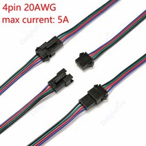 SM JST LED 커넥터 케이블 RGB WS2812B 픽셀 라이트 모듈 태양광 패널용 2 핀 스트립 와이어 핀 3 4 5 6, 03 10 pairs
