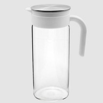 손잡이 물병 내열강화유리 물병 1.4L 화이트