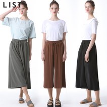 리스트 리스트 소프트 터치 와이드 밴딩 팬츠