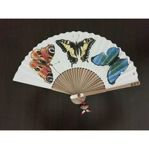 (경남관광기념품점 김해시) 살랑살랑 바람주는 한지접선부채, 나비