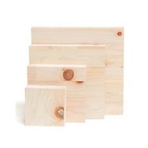 아이베란다 목재자투리모음 소품제작용 스트링아트재료, 10.히노끼집성24T 100x100(6개)