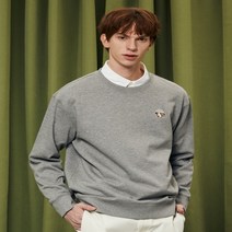 헤지스 그레이 미들 로고 맨투맨