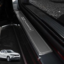 JS automotive 쌍용 렉스턴 스포츠칸 차량전용 기스방지 도어스커프 발판 튜닝커버 몰딩 자동차 인테리어 카악세사리 용품, 렉스턴 스포츠칸 도어스커프