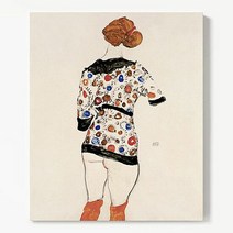 1300K 캔버스 명화 그림 인테리어 판넬 액자 에곤 쉴 레 32 6, 단품