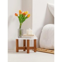 원룸 조립식 화분 스탠드 티테이블 소 간이탁자 가습기선반 소파 디자인가구 협탁 화병테이블 보조탁자, 월넛 스탠드_핑크