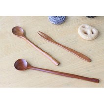 앤틱 장미나무 티스푼 티포크 티스푼포크 케이크포크, 1개