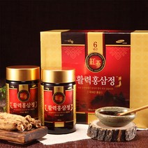 6년근 홍삼정 250g x 2병 홍삼농축액 홍삼점 홍삼진액 면역력증진 기억력개선 어버이날 스승의날 부모님 생일 선물, 1박스
