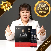프리미엄 6년근 홍삼 스틱 100 포 진액 엄마 아빠 남자 여자 친구 부모님 예비 사돈 시댁 시아버지 시어머님 장모님 장인어른 생신 어린이집 유치원 선생님 교수님 설날 새해 선물, 1개, 100포