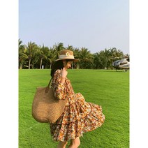 휴양지원피스 바캉스룩 해외여행룩 보라카이 동남아원피스 여행패션