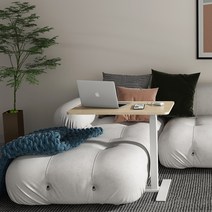 전동식 높이조절 이동식 사이드 테이블 MSD-1, 화이트