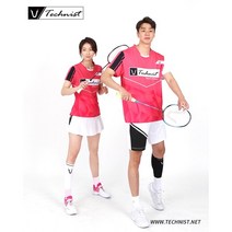 테크니스트 아울렛50% MTT-K10012/WTT-K20012 커플 반팔 배드민턴의류, 핑크