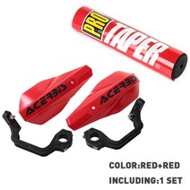 범용 핸드 가드 바이크 오토바이 프로텍터 25cm 폼 핸들 바 패드 세트 KTM 혼다 호환 야마하 EXC CRF 비포장 도로용 인듀로, [07] Red Red
