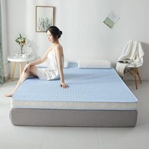 라텍스 스폰지 충전 매트리스 바닥 매트 접이식 느린 리바운드 다다미 코튼 커버 침대보 두께 트윈 킹 퀸 사이즈 방바닥에서 사용 가능, [08] blue 8cm