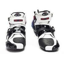 오토바이부츠 라이딩 장비 오토바이 라이딩화 A9003 남녀 공용 마이크로 화이버 발목 보호 부츠 충돌 방지 미끄럼 신발, 없음, White+7