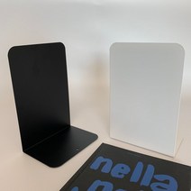 데스크테리어 철제 메탈 L자형북엔드 책지지대 북앤드, 블랙 2P