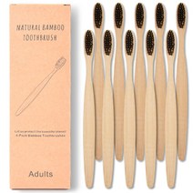 오셀픽 뱀부 대나무 칫솔 10개입, 블랙 1세트(10개)