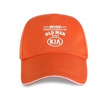 새로운 KIA Motors 결코 노인을 과소 평가하지 마십시오 Mens 야구 모자 크기 S - 5XL 검정, [02] P-Blue