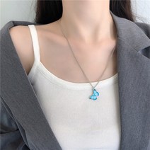 다왕 ftZN165 파란빛깔 나비 심플 목걸이