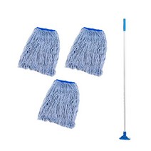 크린메이트 고급청사 마포걸레 3P + 알미늄봉 (롱)