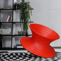 스핀체어 팽이 회전 오뚜기 의자 카페 라운지 야외, 51x62x49cm 화이트