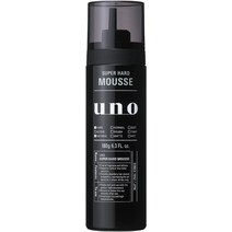 UNO 우노 남성 슈퍼 하드 헤어 무스 180g, 단품