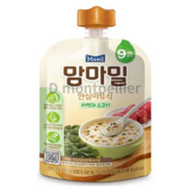 맘마밀 안심이유식 12개월, 9개월 미역과 소고기, 100g, 400개