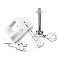 쿠진아트 머랭 휘핑기 반죽기 베이킹 핸드믹서 Cuisinart 제빵반죽기 HM-90BCS, 8단, 화이트