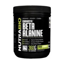NUTRABIO BETA ALANINE(360그램) 지구력 순수 근력 러닝 펌프 캡, 360 GRAMS