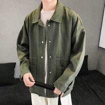 구제밑단 데님 자켓 남자 봄아우터 학생 직장인