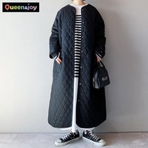 퀸앤조이 미녀77 다이브 프리미엄 래글런 누빔 롱점퍼***판매자 SSK무역***