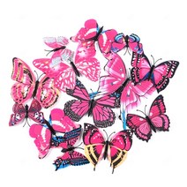 컬러풀 나비 스티커 거실 벽 창문 딸 방 꾸미기 핫핑크